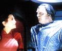 Major Kira Nerys and a Cardassian